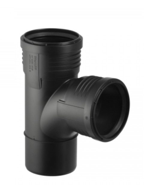 Тройник 87,5°/110мм со смещенным впуском Geberit Silent-PP 390.555.14.1