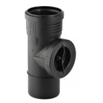 Ревизия Silent-PP 90°,110мм с круглым окном технического обслуживания Geberit 390.527.14.1