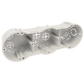 Коробка установочная приборная (подрозетник) KOPOS трехместная KP 64 Electro 71x213х45 для твердых стен (комплект 2шт.) KP 64 / 3 (KA)