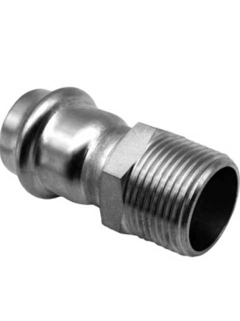 Пресс-фитинг 22х3/4" НР нержавеющая сталь, Kromwell KW.SP901002205