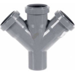 Крестовина 50х50х50 мм 45° канализационная Ostendorf серая 115440