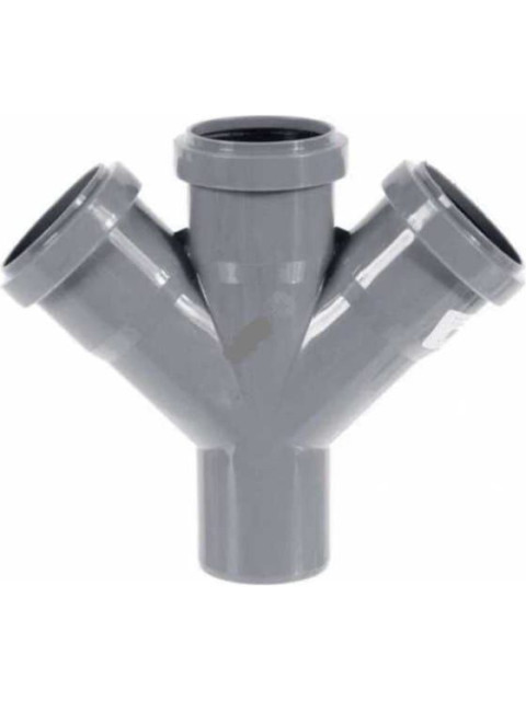 Крестовина 50х50х50 мм 45° канализационная Ostendorf серая 115440