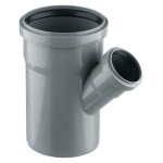 Тройник канализационный Ostendorf 110х50x87° серый 115220