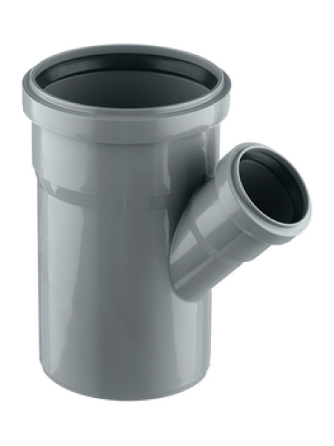 Тройник канализационный Ostendorf 110х50x87° серый 115220