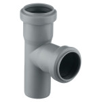 Тройник канализационный Ostendorf 40х87° серый 111400