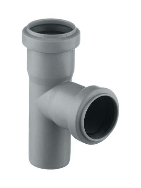 Тройник канализационный Ostendorf 40х87° серый 111400