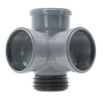 Крестовина восстановитель раструба угловая 110х87° Ostendorf серая 115945