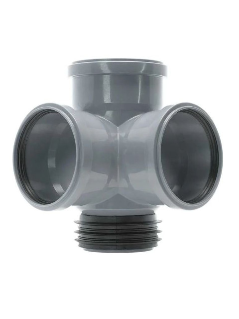 Крестовина восстановитель раструба угловая 110х87° Ostendorf серая 115945