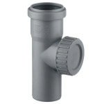 Ревизия канализационная Ostendorf 90 мм, серая 114600