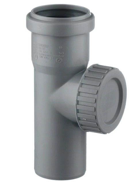 Ревизия канализационная Ostendorf 90 мм, серая 114600