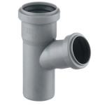 Тройник канализационный Ostendorf 50x40х67° серый 112310