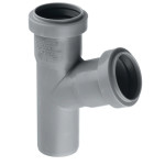 Тройник канализационный Ostendorf 40х67° серый 111300