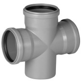 Крестовина 110х110х110 мм 87° канализационная Ostendorf серая 115935
