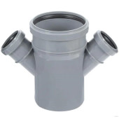 Крестовина 110х50х50 мм 45° канализационная Ostendorf, серая 115540