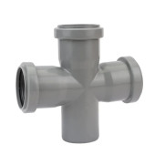 Крестовина 50х50х50 мм 87° канализационная Ostendorf серая 115480