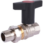 Кран шаровой с американкой Oventrop Optibal 3/4" ВР бабочка удлиненная, латунь 1075706