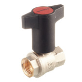 Кран шаровой прямой Oventrop Optibal 3/4" ВР пластиковая рукоятка, латунь 1077106