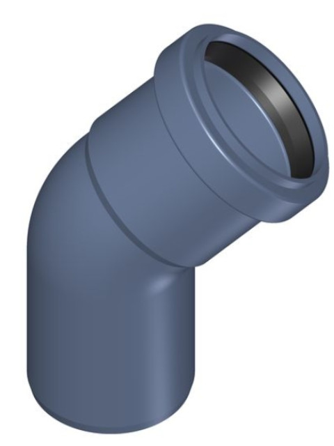 Отвод 75 POLO-KAL NG 45° Poloplast P2132