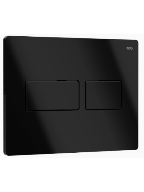 Панель двойного смыва RIVO Touch Lux для смывных баков RIVO Set A Черный глянец 301006