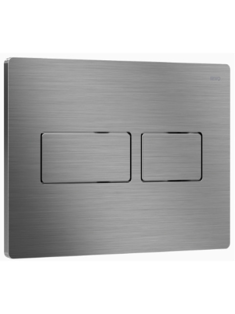 Панель двойного смыва RIVO Touch Lux для смывных баков RIVO Set A Сатиновая сталь 301007