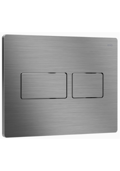 Панель двойного смыва RIVO Touch Lux для смывных баков RIVO Set A Сатиновая сталь 301007
