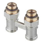 Узел нижнего подключения Рехау прямой 1/2" НР х 3/4 ЕК НР для радиатора 12407271001