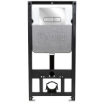 Комплект инсталляции Рехау NOVAFLOW с панелью смыва ELLIPSE 001 с овальной клавишей, хром/глянец 19101091001