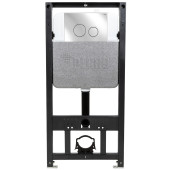 Комплект инсталляции Рехау NOVAFLOW с панелью смыва ORB 001 с круглой клавишей, хром/глянец 19101061001