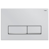 Панель смыва РЕХАУ NOVA LONG 002 прямоугольные клавиши, пластик, белый, глянец, нижняя полоса клавиш хром, глянец 19102501001