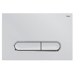 Панель смыва РЕХАУ NOVA ELLIPSE 002 овальные клавиши, пластик, белый, глянец, контур клавиш хром, глянец 19102401001