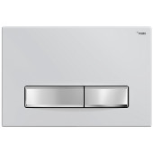 Панель смыва РЕХАУ NOVA LONG 001 прямоугольные клавиши, пластик, белый, глянец, клавиши хром, глянец 19102311001