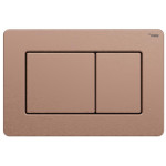 Панель смыва РЕХАУ NOVA QUAD STEEL с прямоугольными клавишами нержавеющая сталь SUS304 брашированная, с покрытием против отпечатков пальцев розовое золото матовый 19102741001