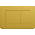 Панель смыва РЕХАУ NOVA QUAD STEEL с прямоугольными клавишами нержавеющая сталь SUS304 брашированная, с покрытием против отпечатков пальцев титановое золото матовый 19102761001