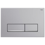 Панель смыва РЕХАУ NOVA LONG 002 прямоугольные клавиши, пластик, серебро, матовый, нижняя полоса клавиш хром, глянец 19102521001