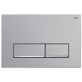 Панель смыва РЕХАУ NOVA LONG 002 прямоугольные клавиши, пластик, серебро, матовый, нижняя полоса клавиш хром, глянец 19102521001