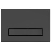 Панель смыва РЕХАУ NOVA LONG 001 прямоугольные клавиши, пластик, черный, матовый 19102351001