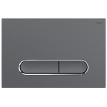 Панель смыва РЕХАУ NOVA ELLIPSE 002 овальные клавиши, пластик, графит, матовый, контур клавиш хром, глянец 19102431001