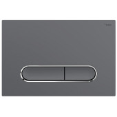 Панель смыва РЕХАУ NOVA ELLIPSE 002 овальные клавиши, пластик, графит, матовый, контур клавиш хром, глянец 19102431001