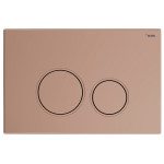 Панель смыва РЕХАУ NOVA ORB 001 круглые клавиши, пластик, розовое золото, матовый 19102261001