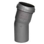 Отвод канализационный 40х15° Sinikon серый 504013.R