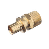 Соединитель прямой 16мм х 1/2" НР аксиальный, латунь Stout SFA-0001-001612