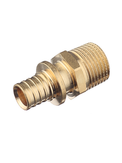 Соединитель прямой 16мм х 1/2" НР аксиальный, латунь Stout SFA-0001-001612