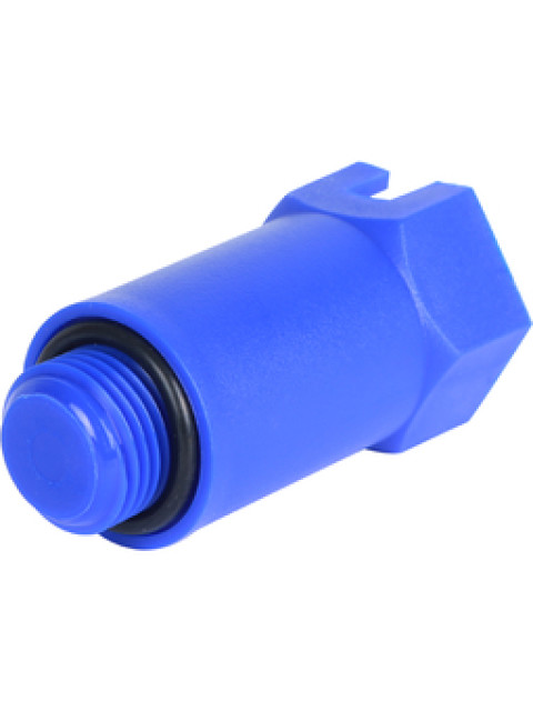 Пробка напорная 1/2" НР удлиненная пластиковая синяя Stout SFA-0035-100012 