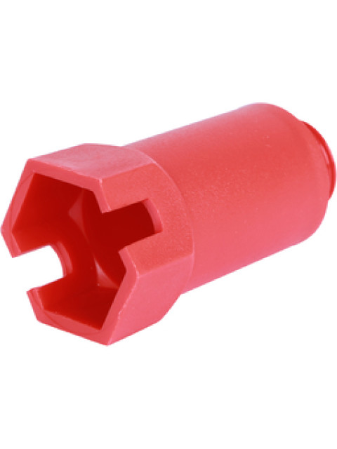 Пробка напорная 1/2" НР удлиненная пластиковая красная Stout SFA-0035-200012 
