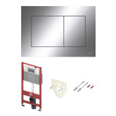 Комплект для установки подвесного унитаза TECEnow: застенный модуль, клавиша хром глянцевый 9400412