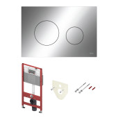 Комплект для установки подвесного унитаза TECEloop: застенный модуль, клавиша хром глянцевый, K440921