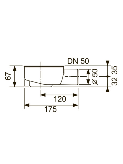 Сифон TECEdrainline «заниженный» DN 50 боковой слив 650000-1
