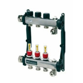 Коллектор стальной TECEfloor на 3 контура с расходомерами для поверхностного отопления 77310003