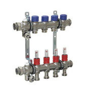 Коллектор стальной ТЕСЕ для теплого пола 1'' и 3/4'' (евроконус) 6 контуров 77311006