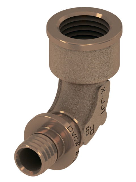 Уголок TECEflex 16x1/2"ВР соединительный, бронза 708101